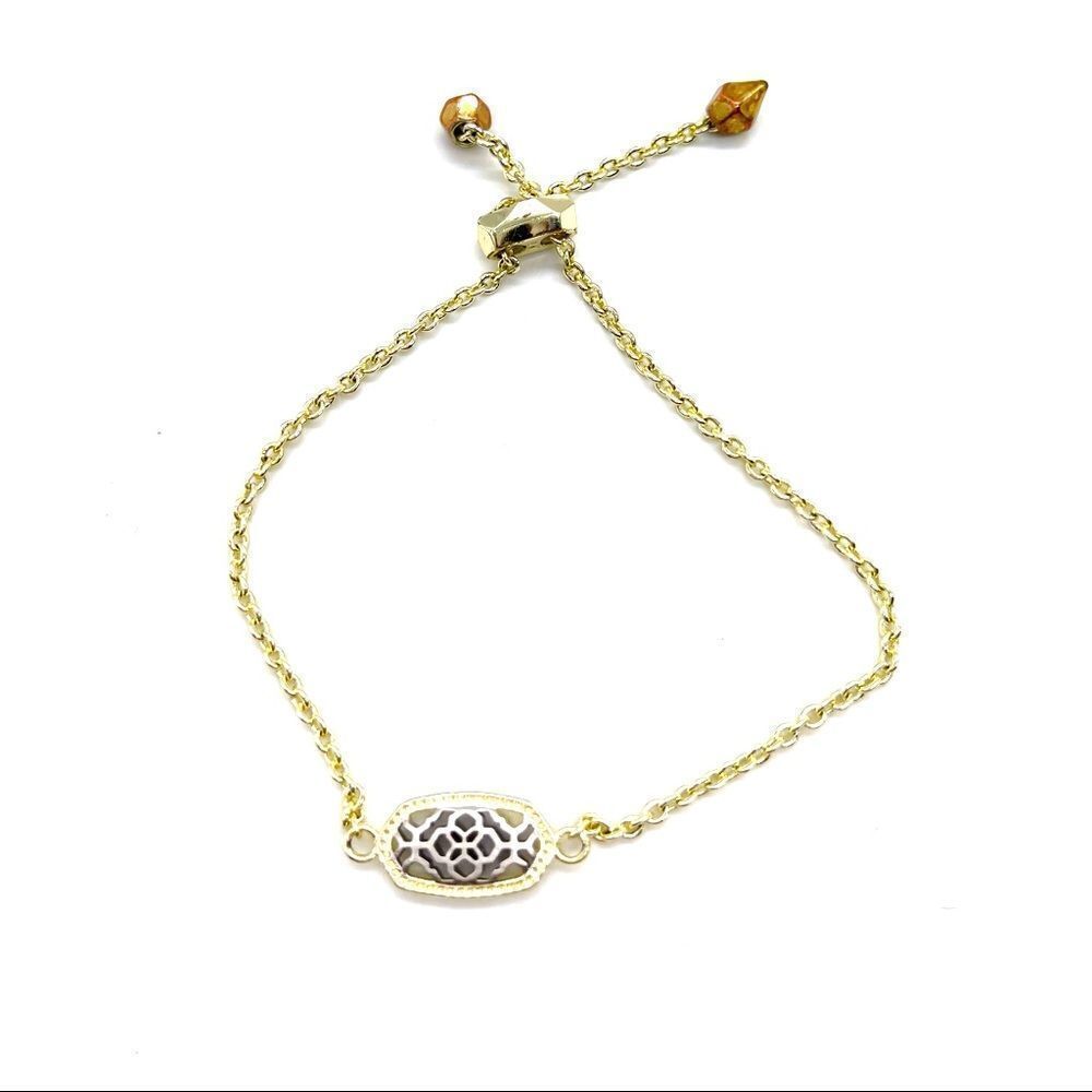 Kendra Scott Elise Bracelet Gold and Silver tone,, adjustable chain